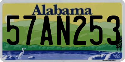 AL license plate 57AN253