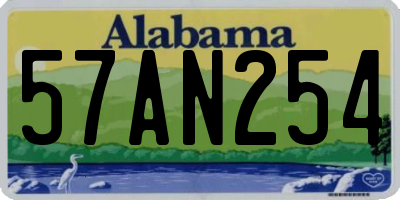 AL license plate 57AN254