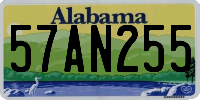 AL license plate 57AN255