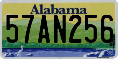 AL license plate 57AN256
