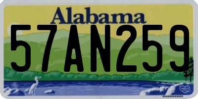 AL license plate 57AN259