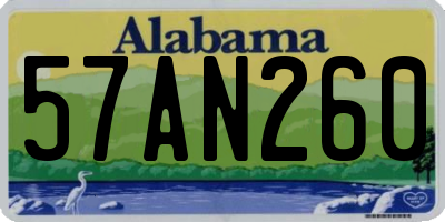 AL license plate 57AN260