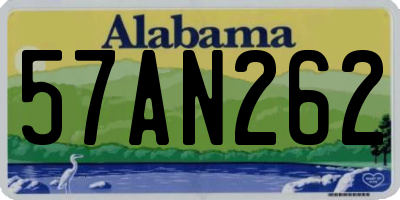 AL license plate 57AN262