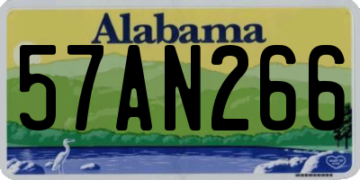 AL license plate 57AN266
