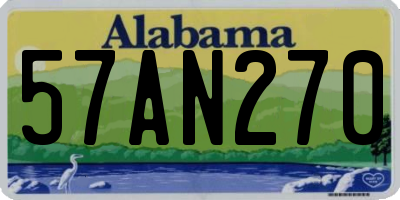 AL license plate 57AN270