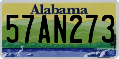 AL license plate 57AN273