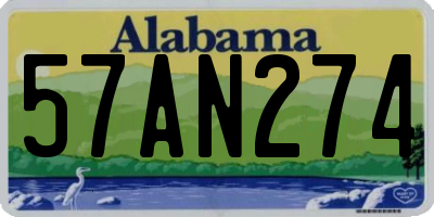 AL license plate 57AN274