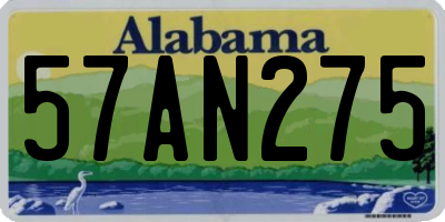 AL license plate 57AN275
