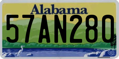 AL license plate 57AN280