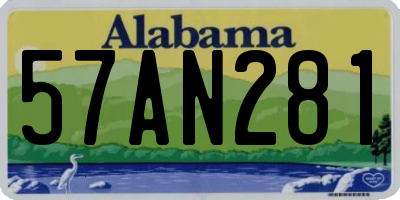 AL license plate 57AN281