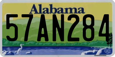 AL license plate 57AN284