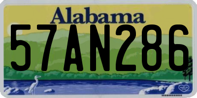 AL license plate 57AN286