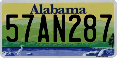 AL license plate 57AN287