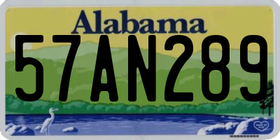 AL license plate 57AN289