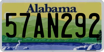 AL license plate 57AN292