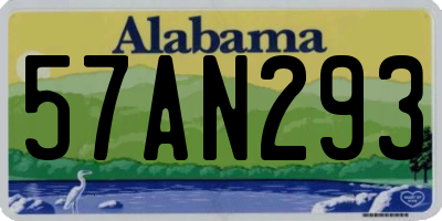 AL license plate 57AN293