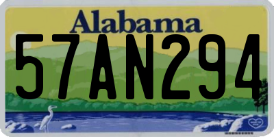 AL license plate 57AN294