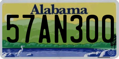 AL license plate 57AN300
