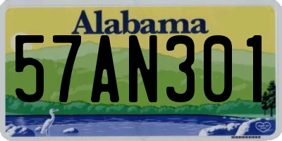 AL license plate 57AN301