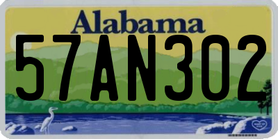 AL license plate 57AN302