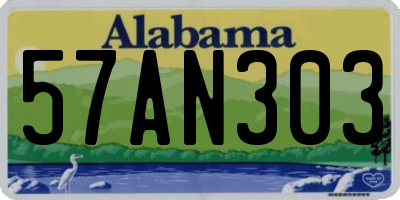 AL license plate 57AN303