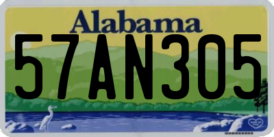 AL license plate 57AN305