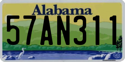 AL license plate 57AN311
