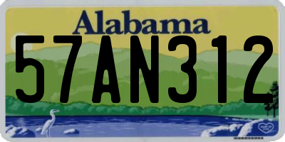 AL license plate 57AN312