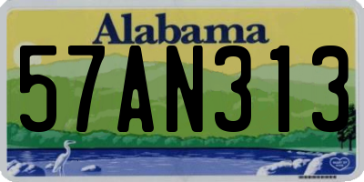 AL license plate 57AN313