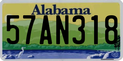 AL license plate 57AN318