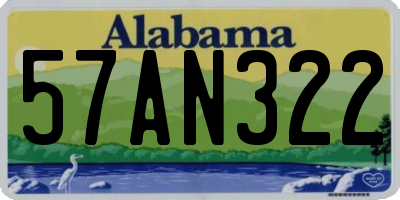 AL license plate 57AN322