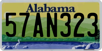 AL license plate 57AN323