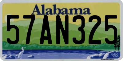 AL license plate 57AN325