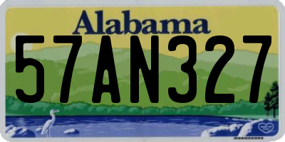 AL license plate 57AN327
