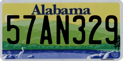 AL license plate 57AN329