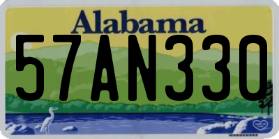 AL license plate 57AN330
