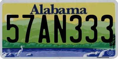 AL license plate 57AN333