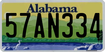 AL license plate 57AN334