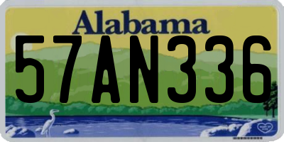 AL license plate 57AN336