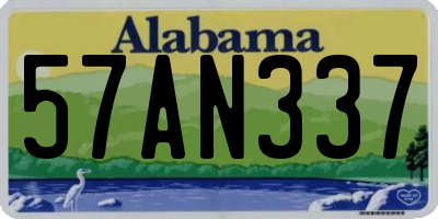 AL license plate 57AN337