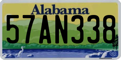 AL license plate 57AN338