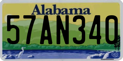 AL license plate 57AN340