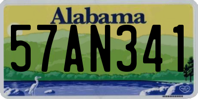 AL license plate 57AN341