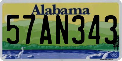 AL license plate 57AN343