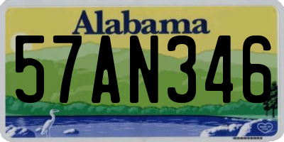 AL license plate 57AN346
