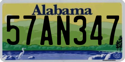 AL license plate 57AN347