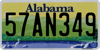 AL license plate 57AN349