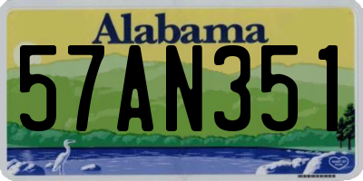 AL license plate 57AN351