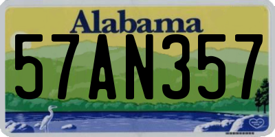 AL license plate 57AN357