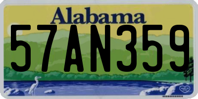 AL license plate 57AN359